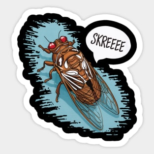 Entomology Cicada Noise Skreeee Brood Funny Cicada Fest 2024 Sticker